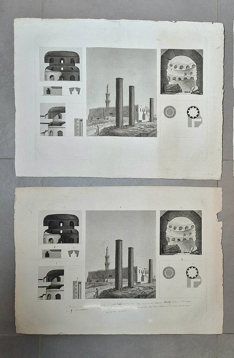 Description de L'Egypte 1816: 4 planches d'Alexandrie.-photo-2