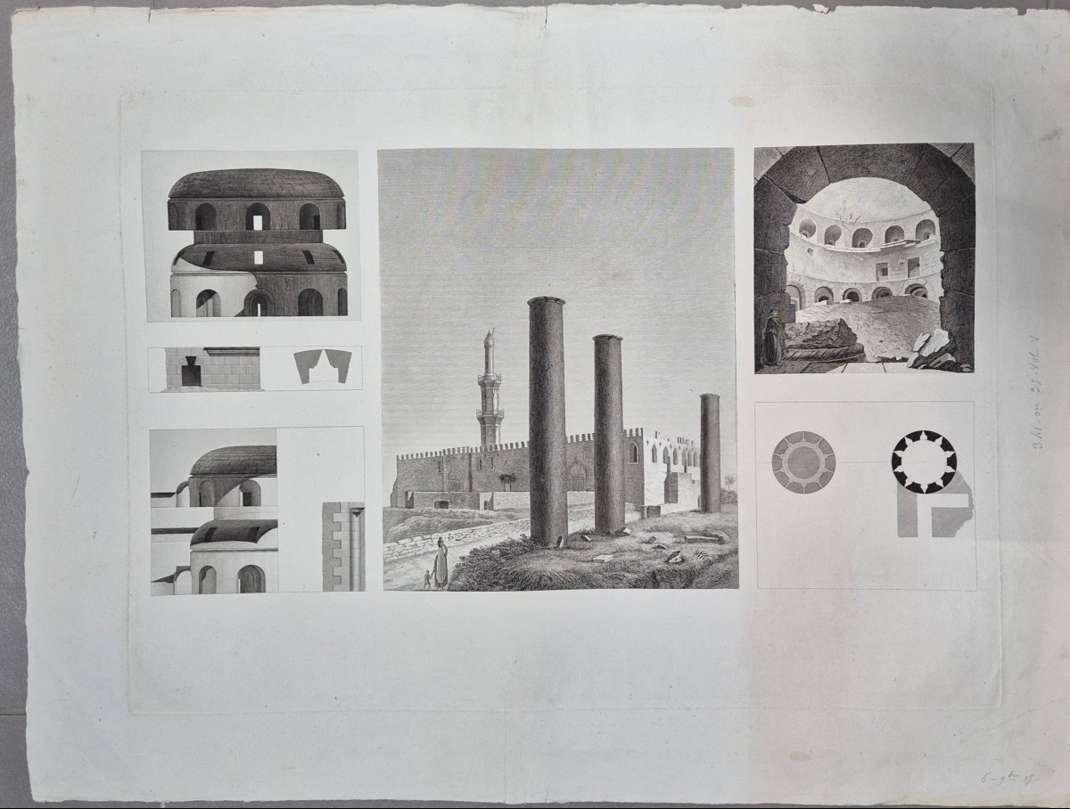 Description de L'Egypte 1816: 4 planches d'Alexandrie.-photo-1
