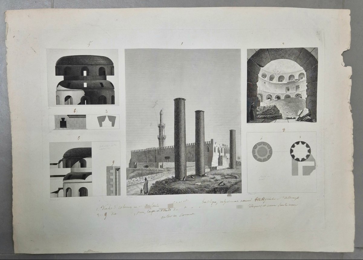 Description de L'Egypte 1816: 4 planches d'Alexandrie.-photo-3