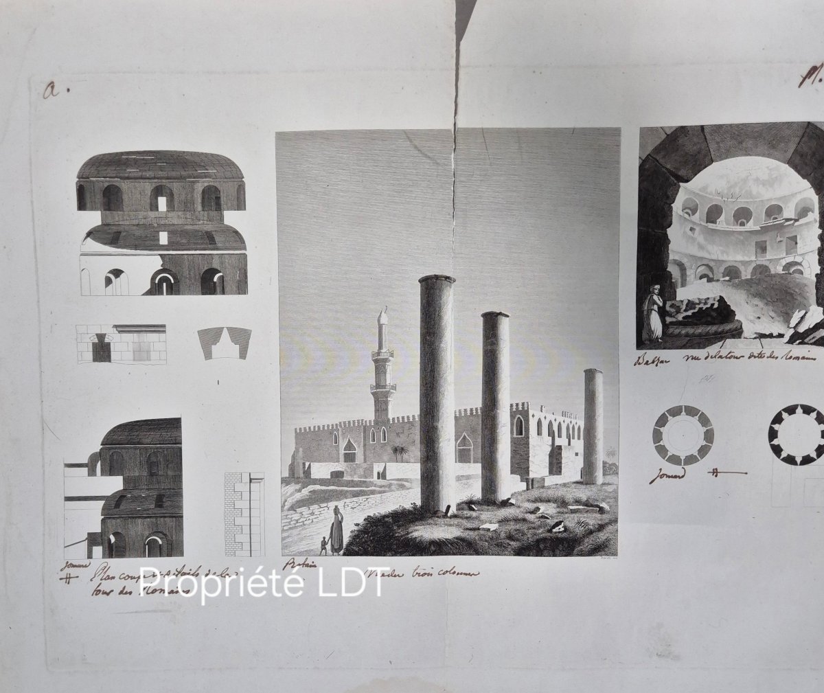 Description de L'Egypte 1816: 4 planches d'Alexandrie.-photo-2