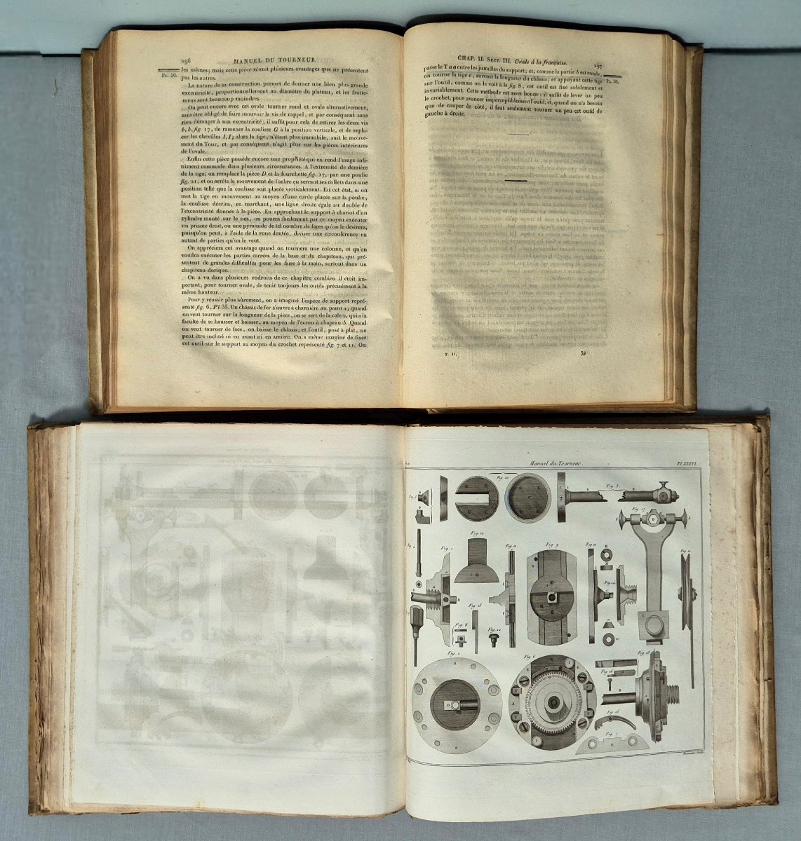 Bergeron's Woodturner's Manual. 1816, 2 Complete Volumes-photo-3