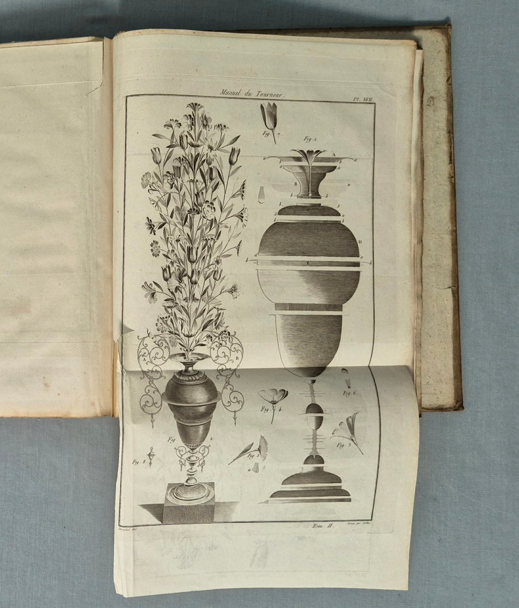 Bergeron's Woodturner's Manual. 1816, 2 Complete Volumes-photo-6
