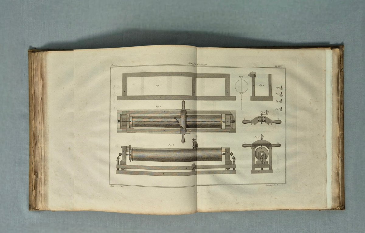 Bergeron's Woodturner's Manual. 1816, 2 Complete Volumes-photo-7