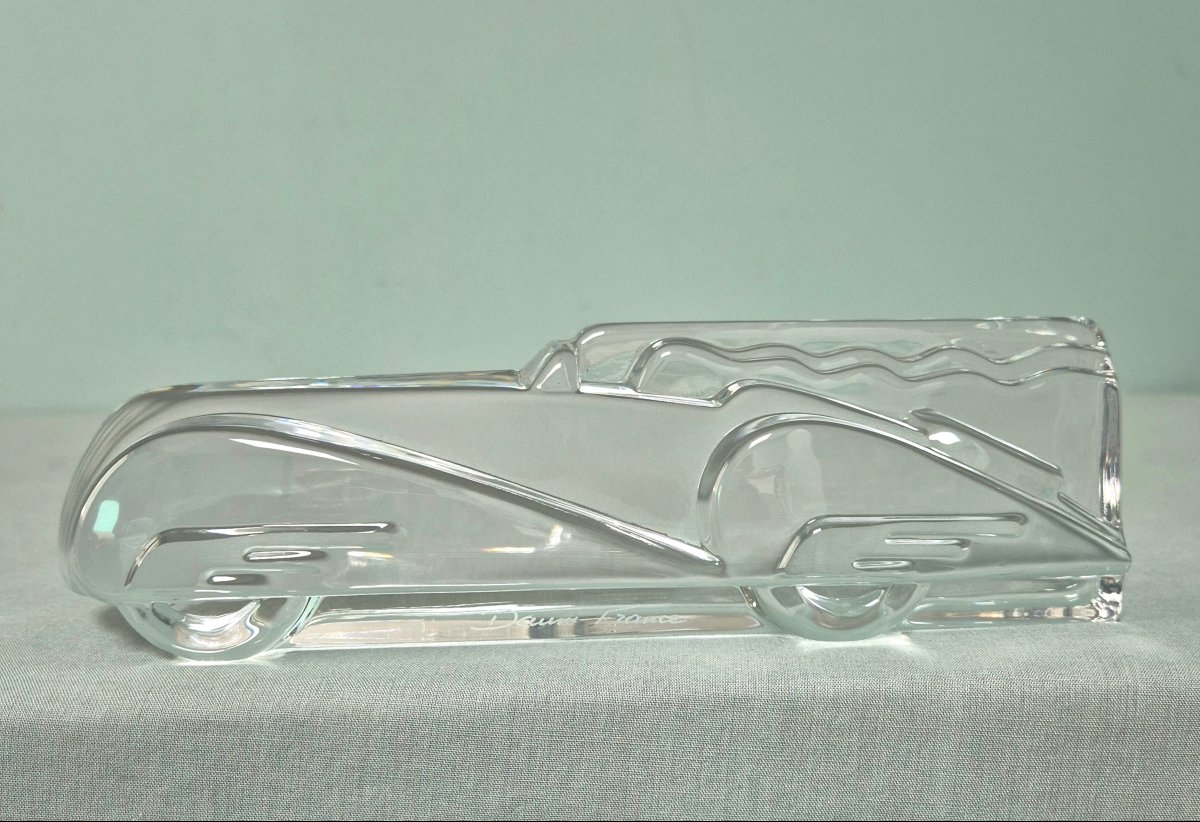 Daum: voiture " presse papier" en cristal.-photo-2