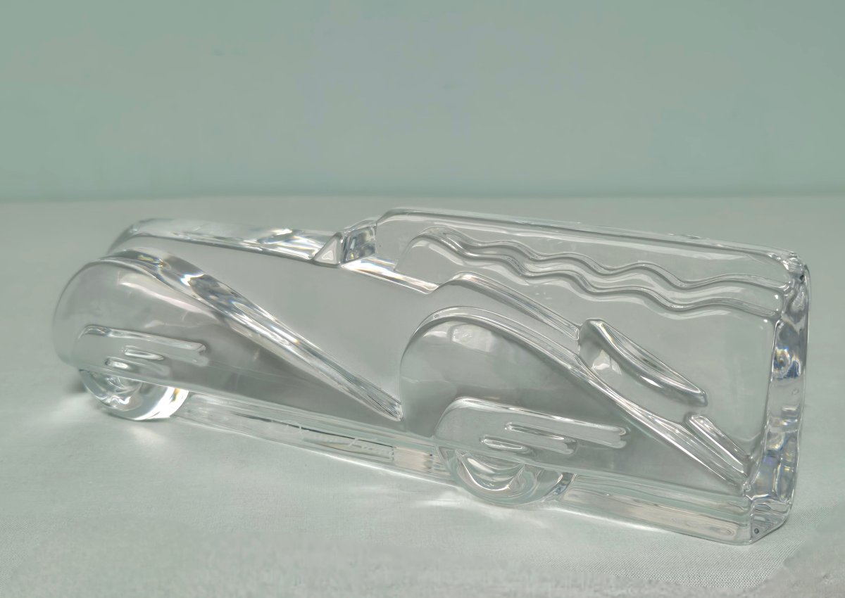 Daum: voiture " presse papier" en cristal.-photo-3