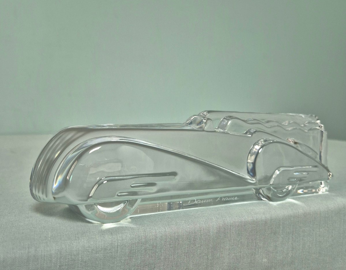 Daum: voiture " presse papier" en cristal.-photo-5