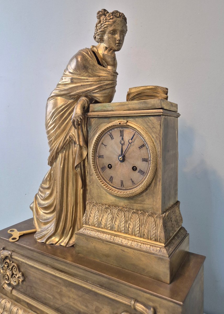 Empire-style Bronze Clock.-photo-7