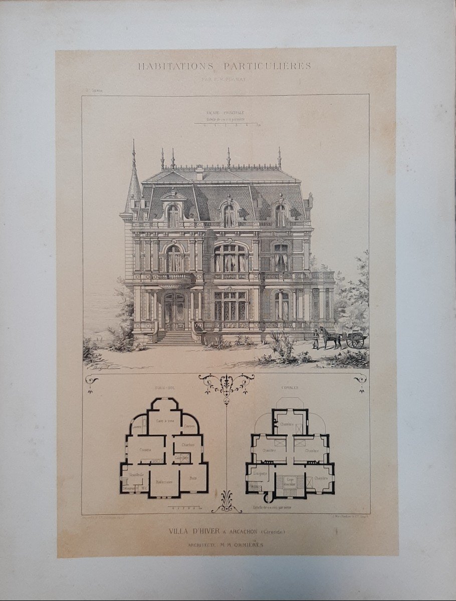 Architecture: Private Houses. 2 Volumes By P. Planat-photo-7