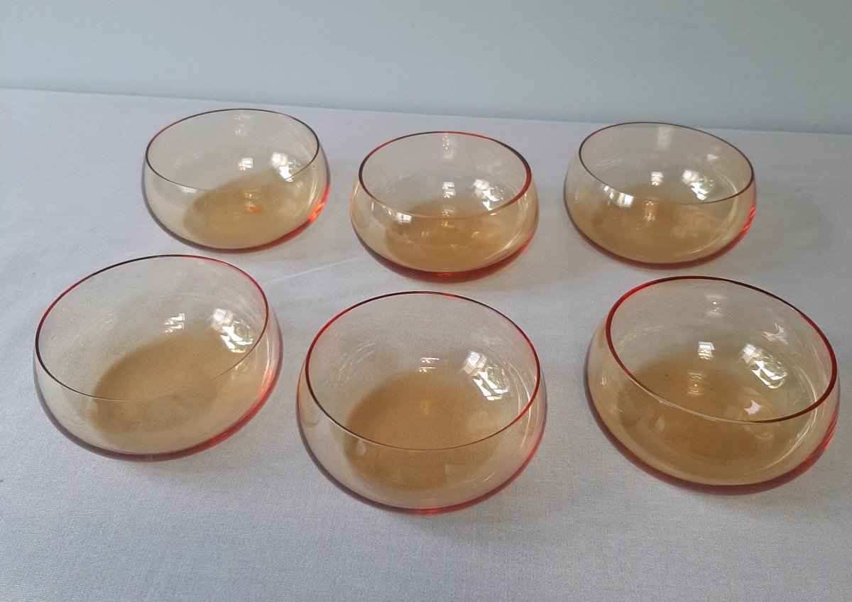 6 Rinces Doigts en Cristal Saint-Louis: étiquette papier