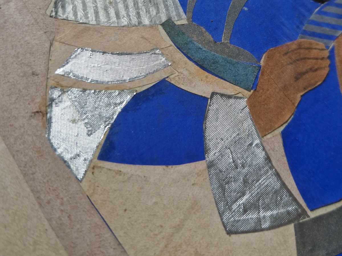 Le Rossignol et l'empereur, collage et gouache-photo-4