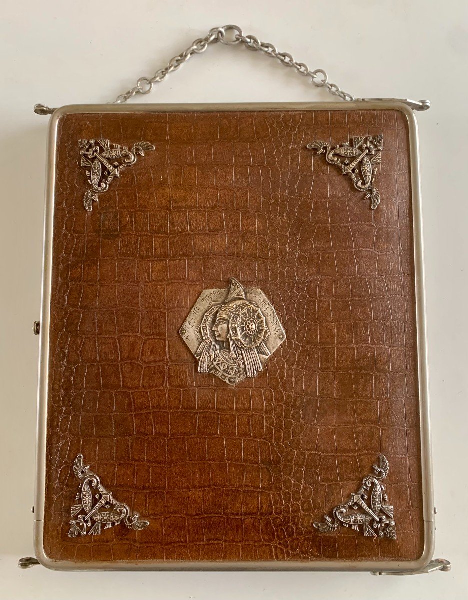 Art Nouveau Barber Triptych Mirror - Le Solide Gb Paris - 30 X 76 Cm