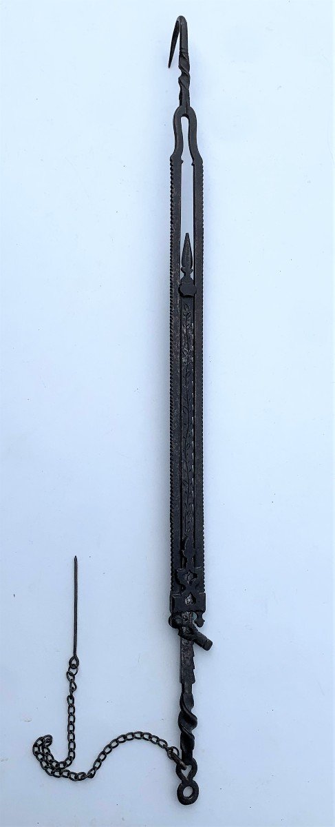 Wrought Iron Chaleil And Its High Period Oil Lamp-photo-3