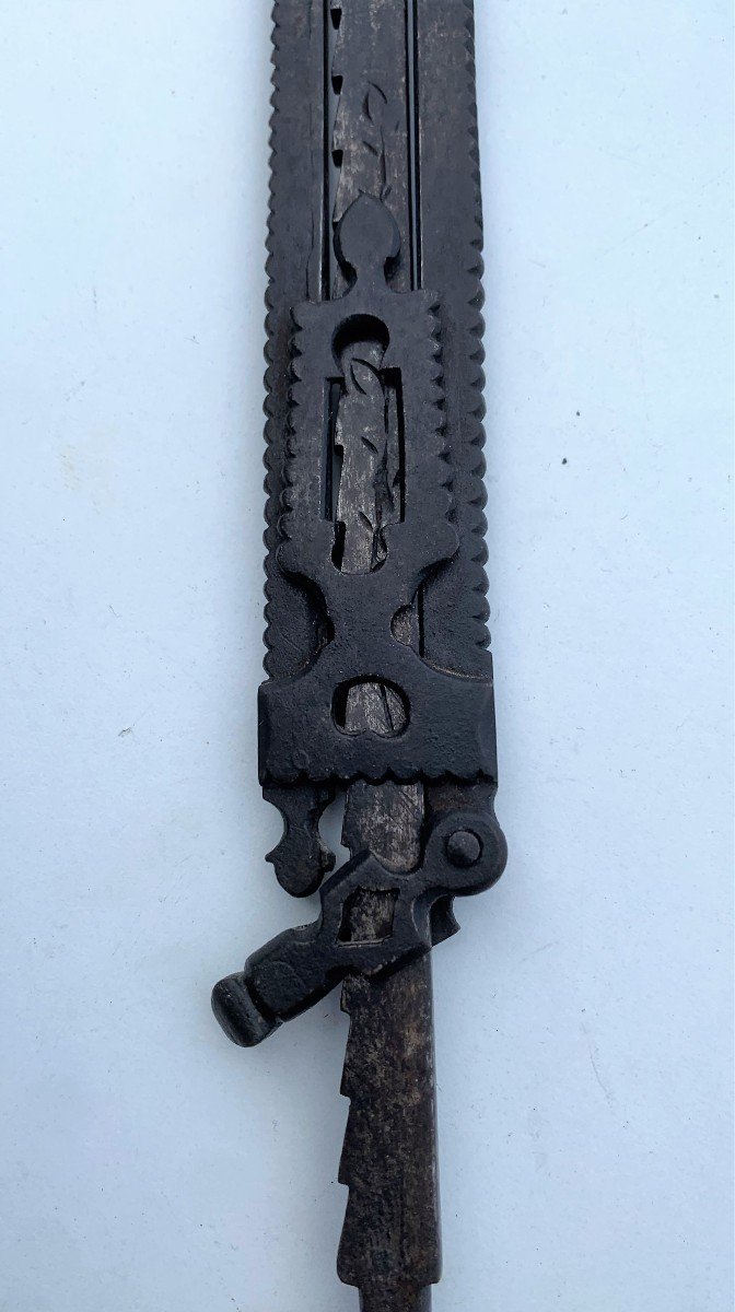Wrought Iron Chaleil And Its High Period Oil Lamp-photo-6
