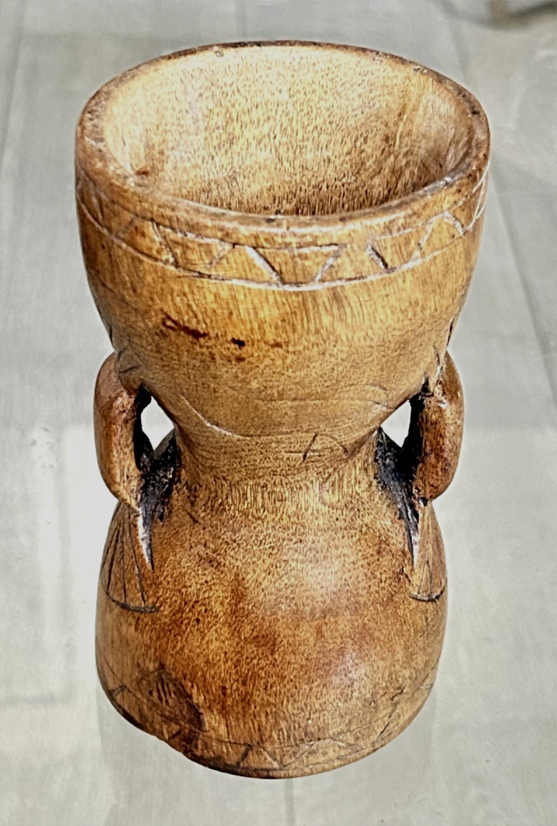 Carved Wooden Mountain Chalice 