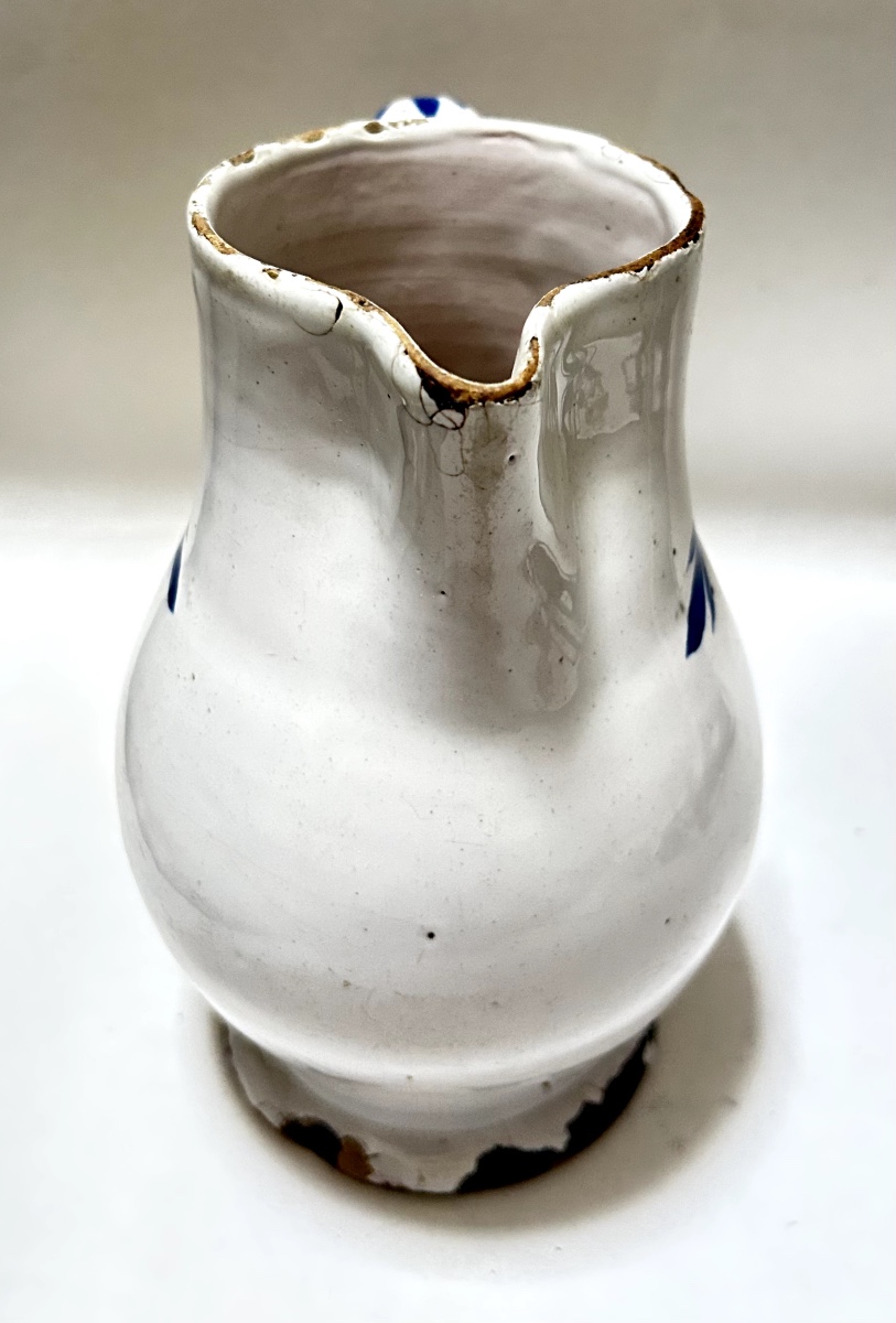 18th Century Earthenware Apothecary Pitcher - Oil No. 1-photo-2