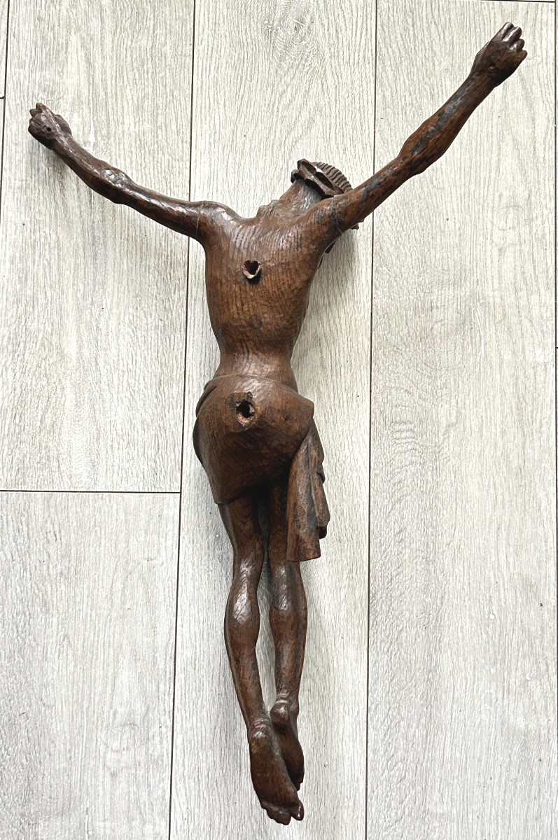 grand christ en chêne 19ème-photo-4