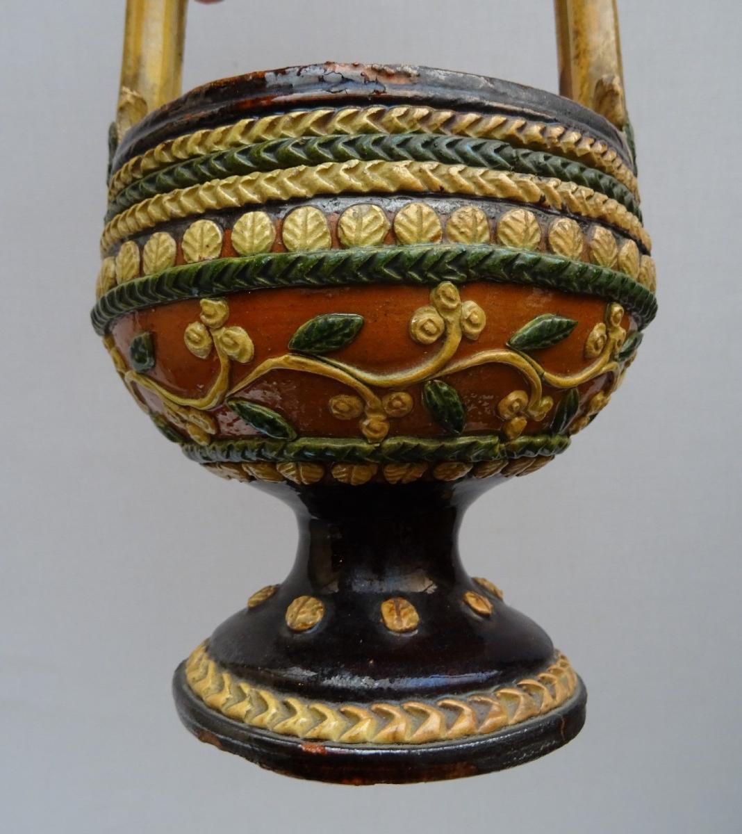 Heater In Glazed Earth Of The 19th Century-photo-3