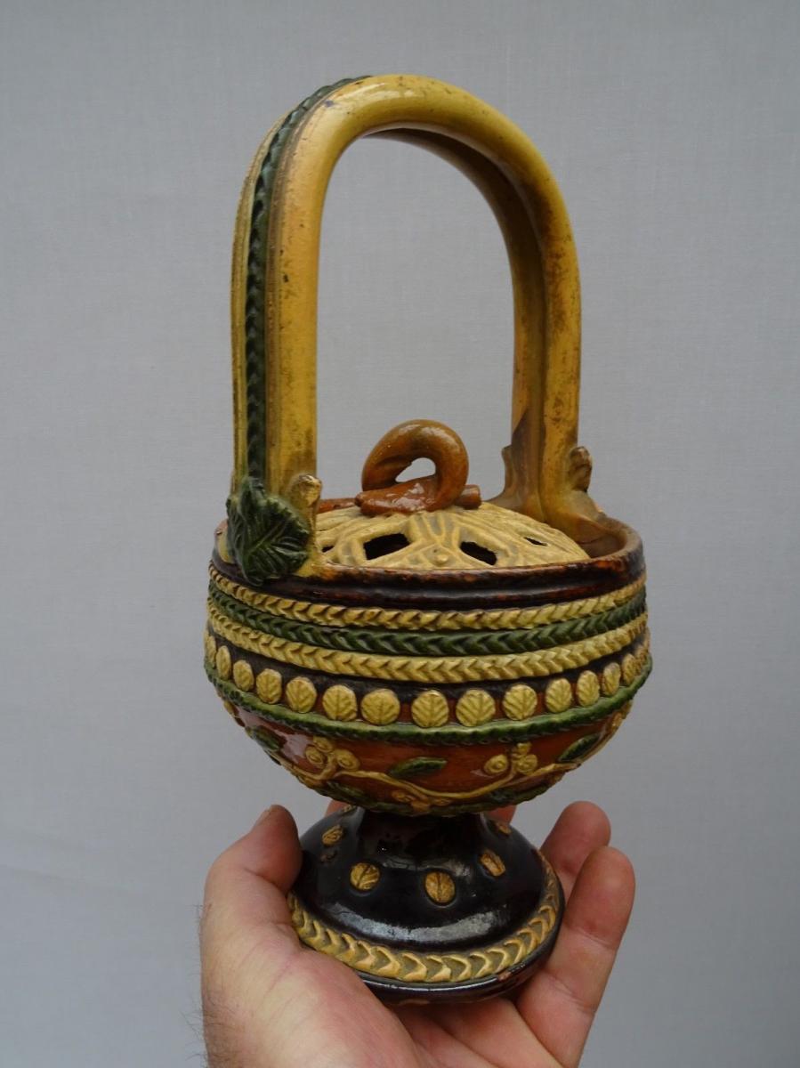 Heater In Glazed Earth Of The 19th Century-photo-5