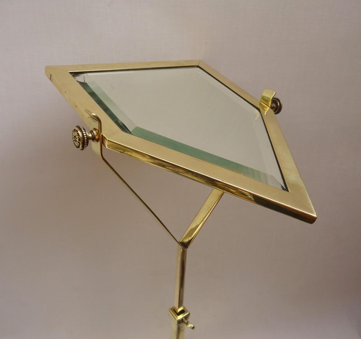 Psyche Mirror Art Deco Brass-photo-2