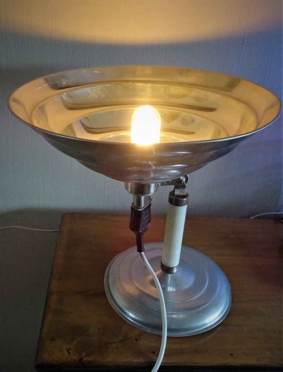 Lampe Spot à Réflecteur En Aluminium 1940 - 50 - industriel-photo-3