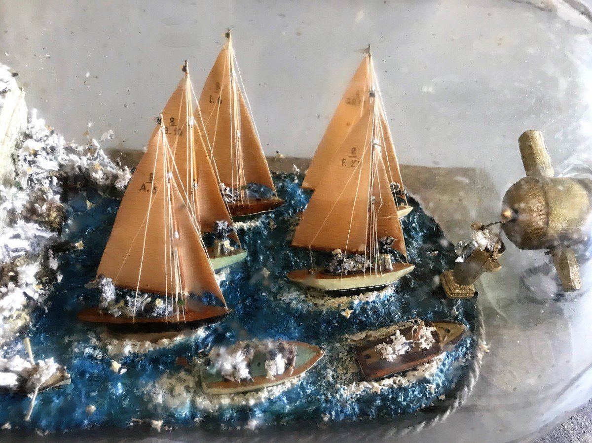 Les Régates d' Antibes Diorama en bombonne-photo-4