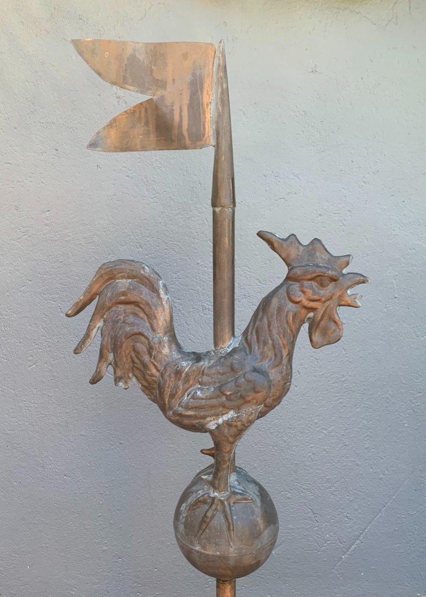 Large Copper Bell Tower Rooster-photo-1