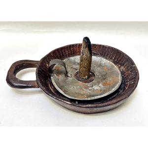 Carved Wooden Peasant Candle Holder 