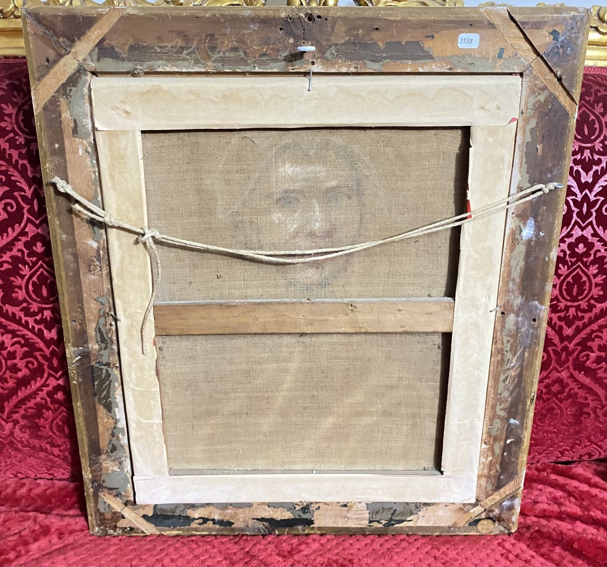  Portrait Of A Woman With A Blue Ribbon, Pastel Signed And Dated 1769-photo-2