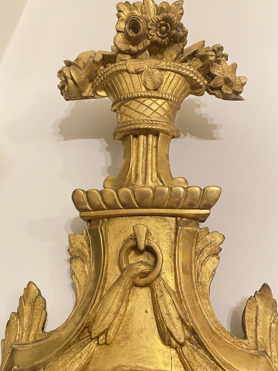 Louis XV Giltwood Wall Barometer, Double Dial, Signed Le Carcano Paris, 18th Century-photo-1