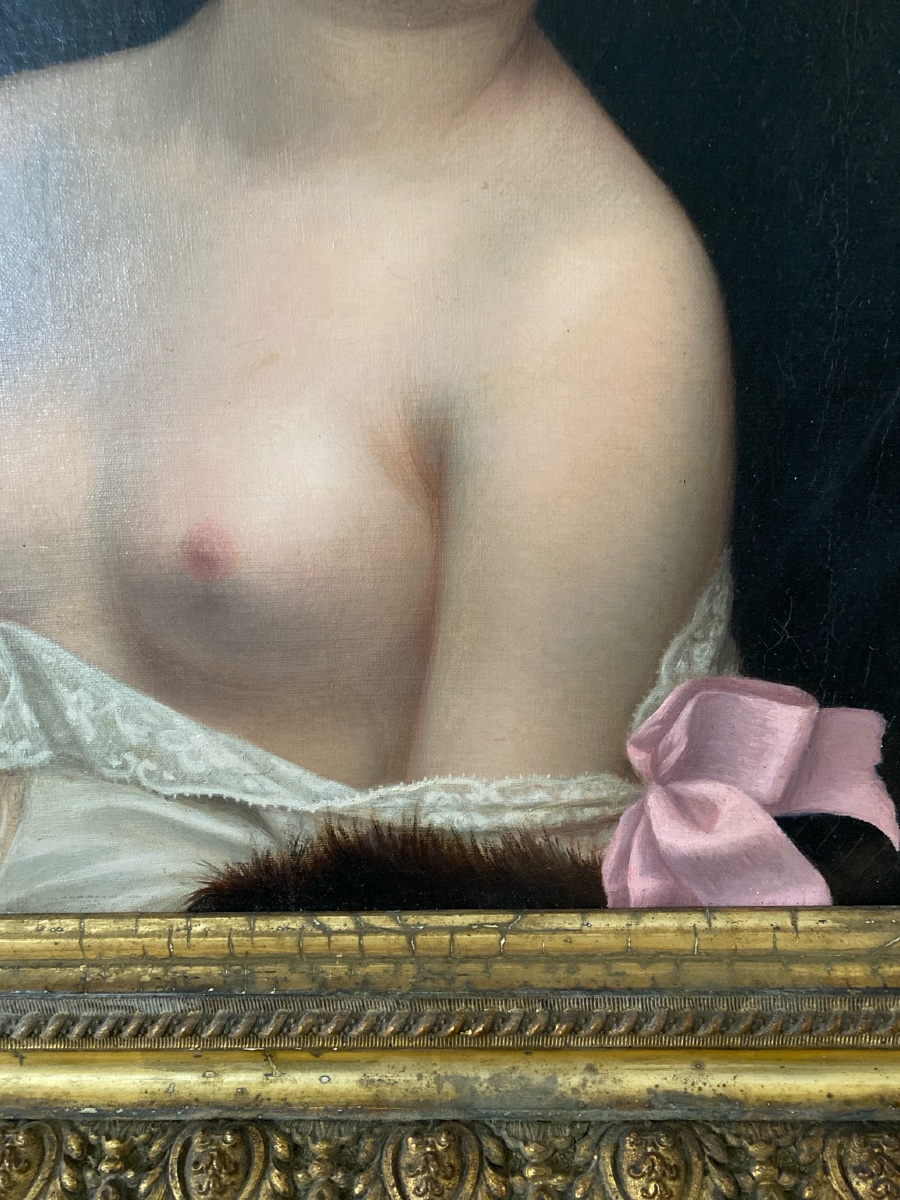  Female Nude, Attributed To Fernand Maxence De Chambord, Oil On Canvas, France, Late 19th Century-photo-4