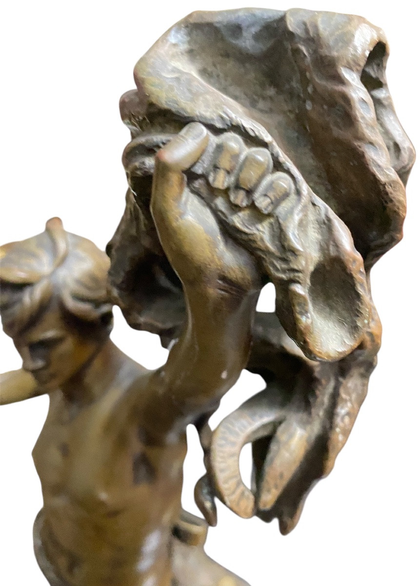 émile Carlier (1849-1927) Jason And The Golden Fleece, Bronze, Susse Frères, H. 51 Cm-photo-3