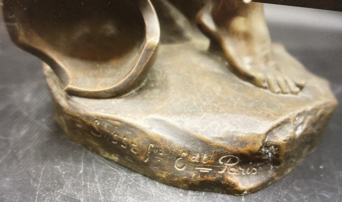 émile Carlier (1849-1927) Jason And The Golden Fleece, Bronze, Susse Frères, H. 51 Cm-photo-2