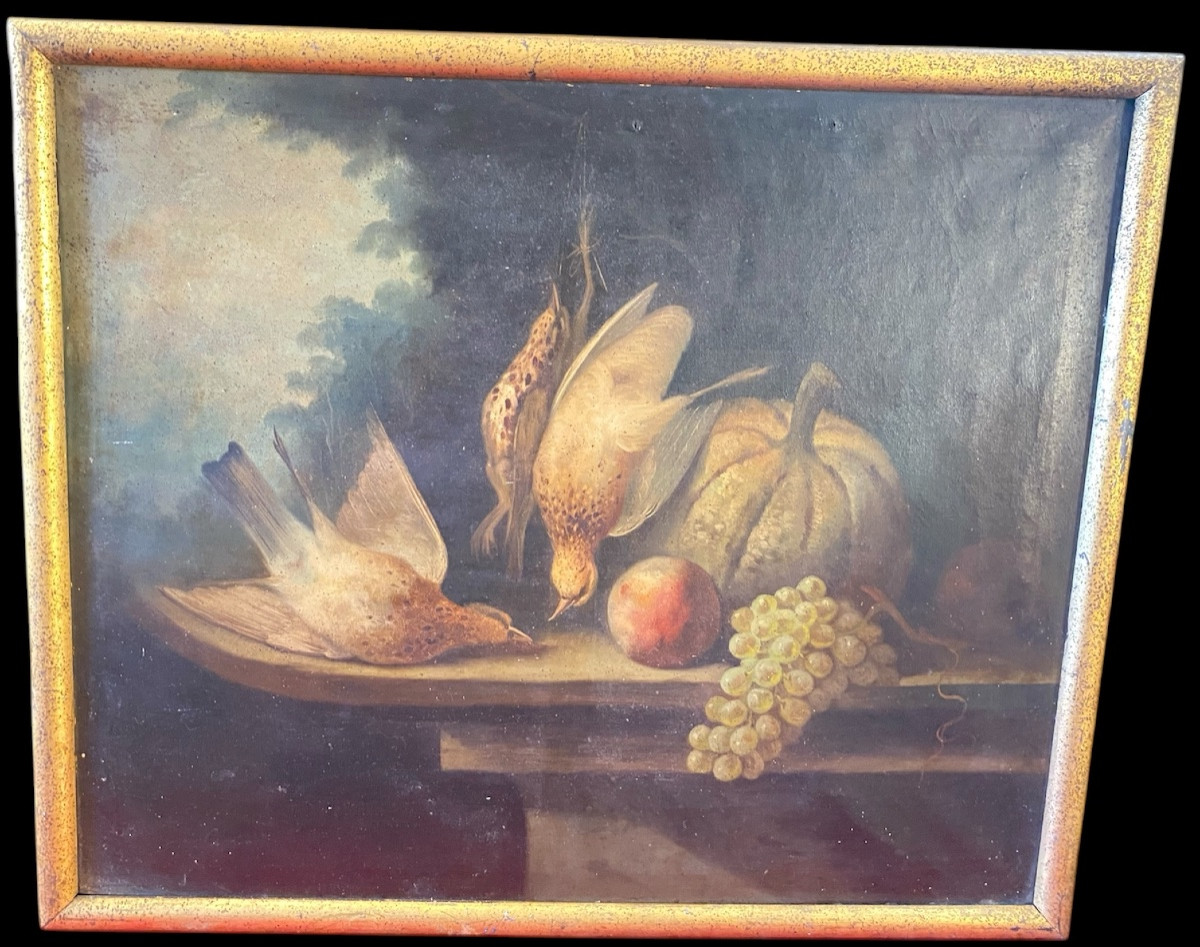 Paire de natures mortes au gibier, huile sur toile, fin XIXe siècle-photo-3