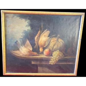 Pair Of Hunting Still Life Paintings, Oil On Canvas, Late 19th Century