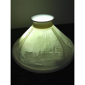 Lithophane Lampshade Mid 19th Century