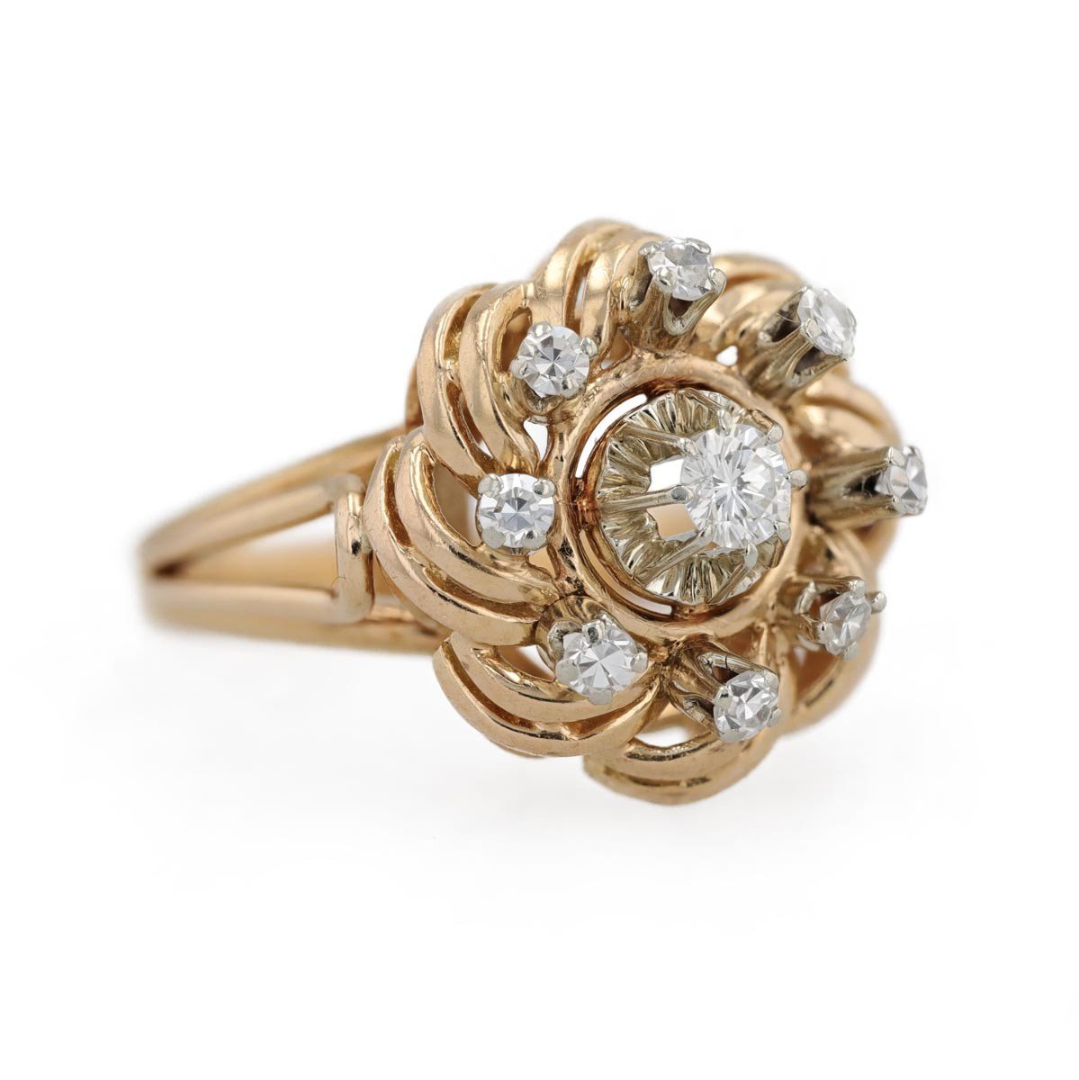 Bague ancienne marguerite-photo-3
