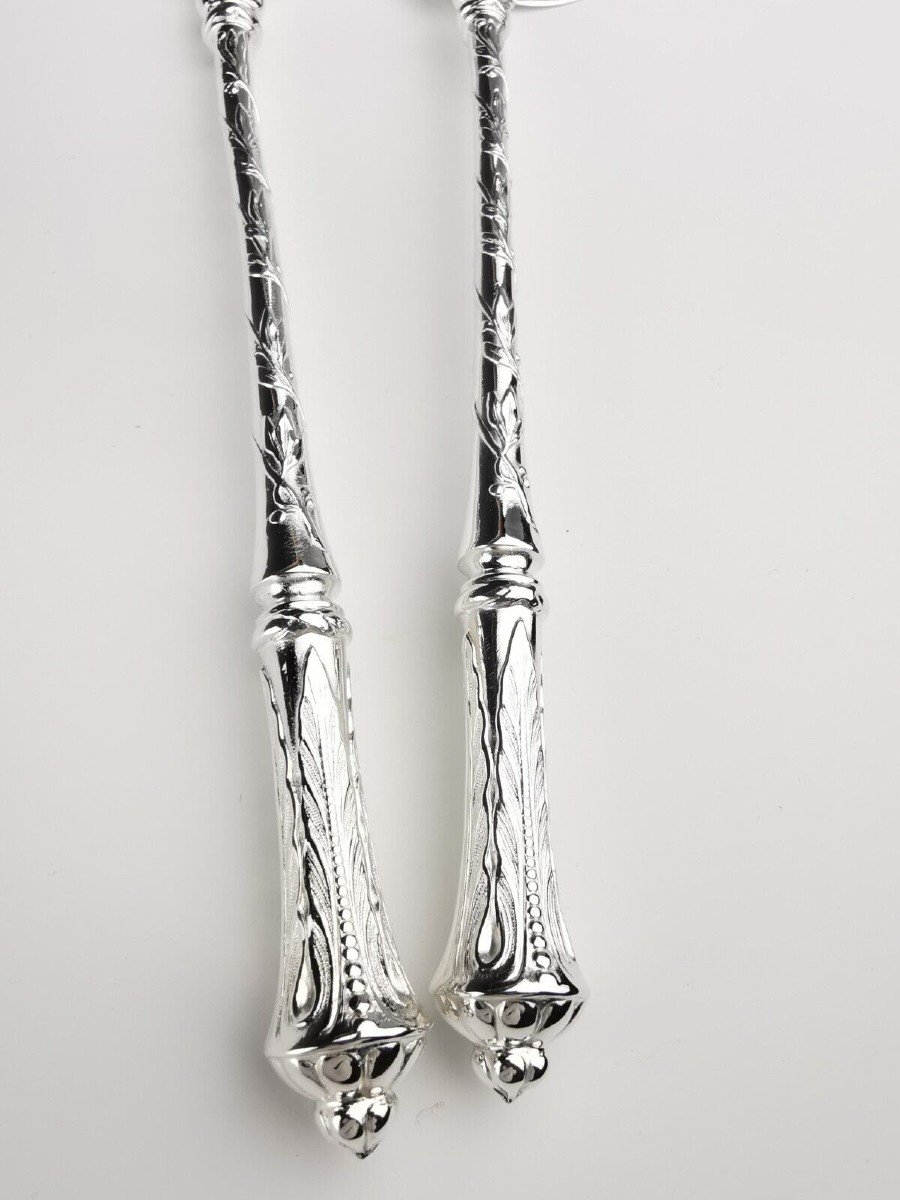 Puiforcat - Ice Cream Spoons Service - French Minerve Sterling Silver - Mint-photo-3