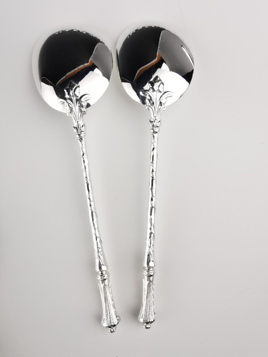 Puiforcat - Ice Cream Spoons Service - French Minerve Sterling Silver - Mint-photo-4