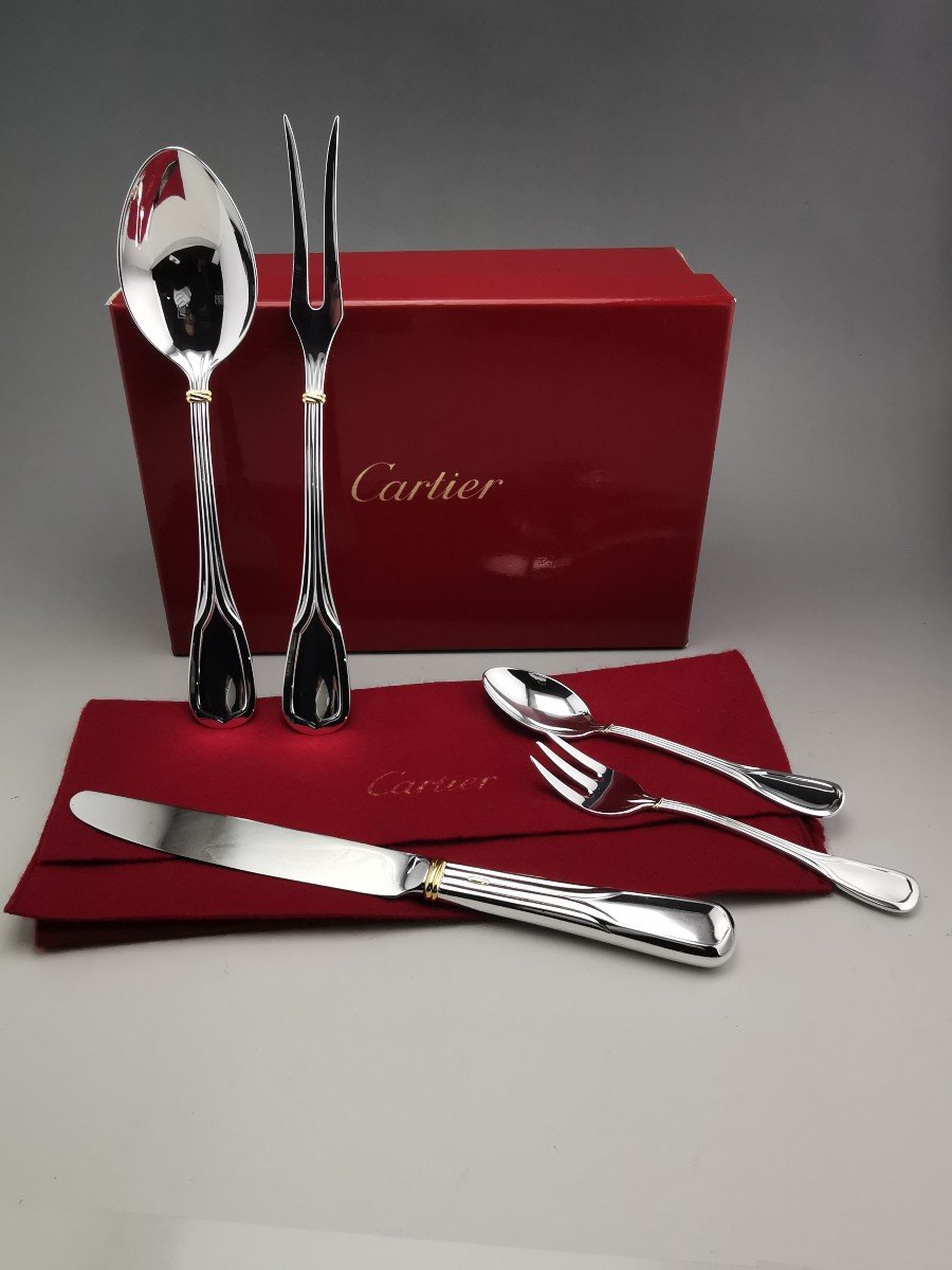 Cartier - "la Maison Du Prince" Cutlery Set  Silverplated - 54 Pieces