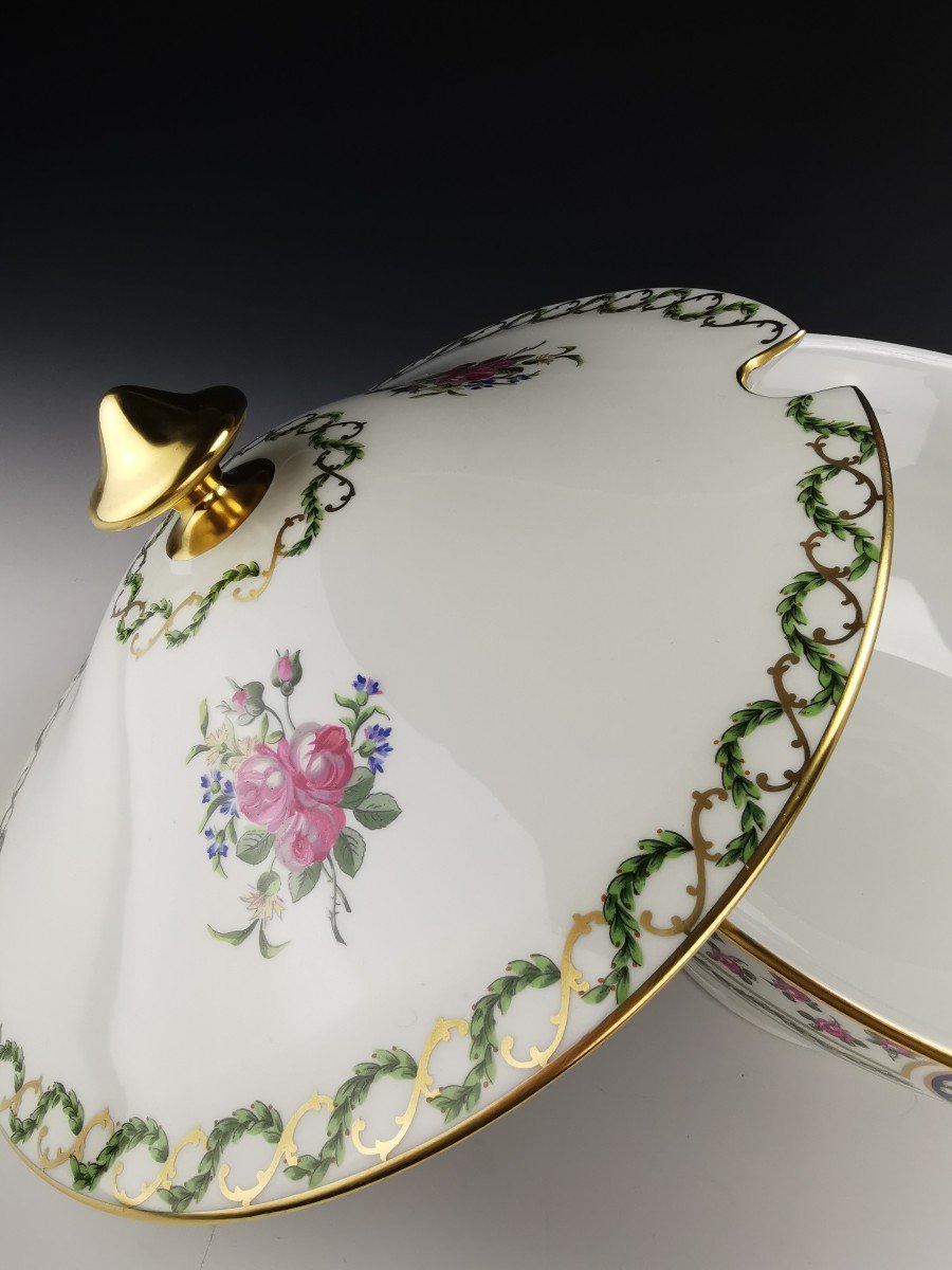 Haviland - Louveciennes - Vegetable Dish / Soup Tureen - Diam 28 Cm - New-photo-3