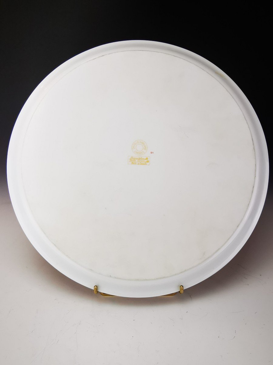 Ch.field Haviland & C. Parlon - "roses d'Or" - Plat à Tarte-photo-1