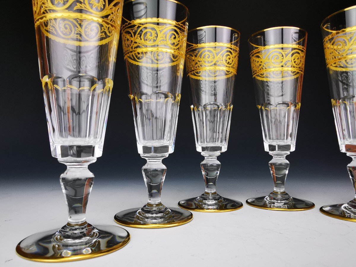 Baccarat - Eldorado - 6 Champagne Flutes (17 Cm) - New Condition (12 Available)-photo-2