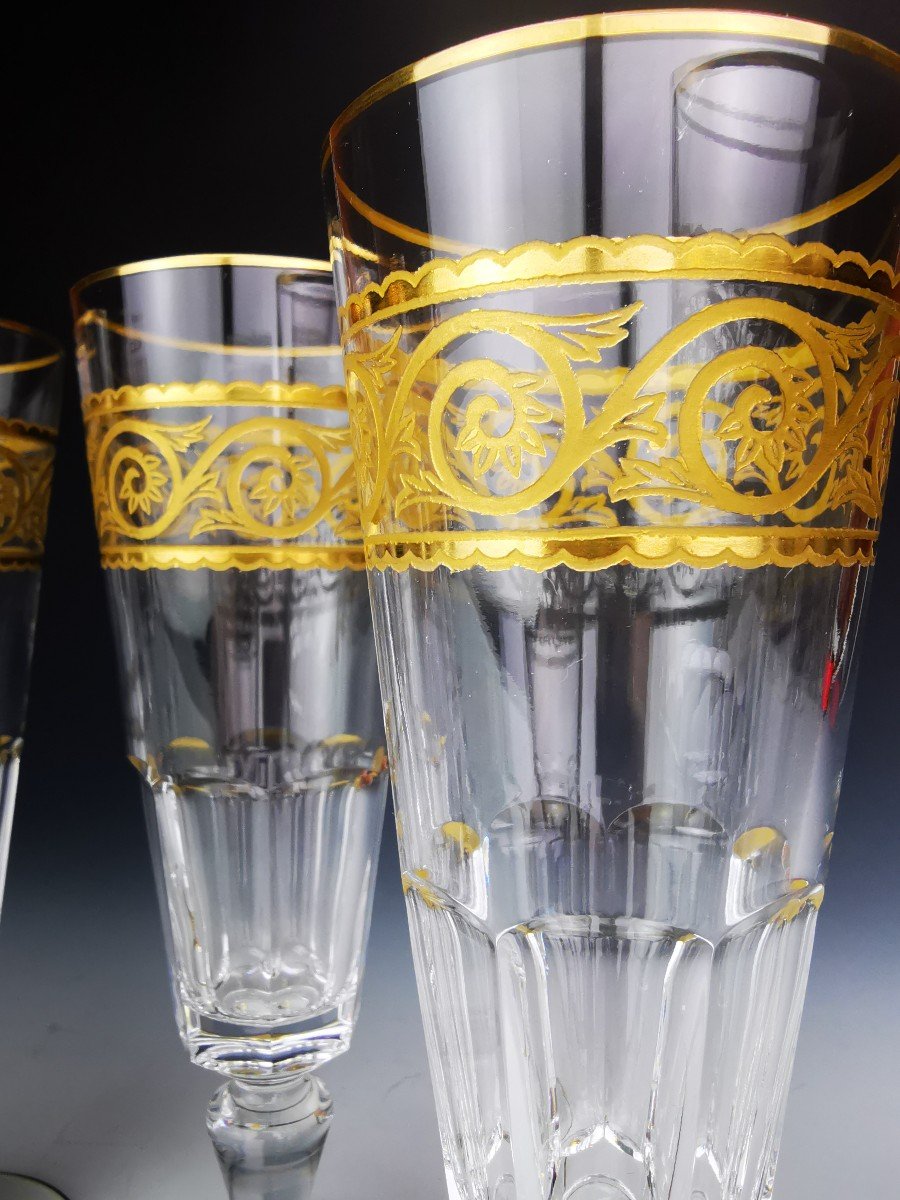 Baccarat - Eldorado - 6 Champagne Flutes (17 Cm) - New Condition (12 Available)-photo-4