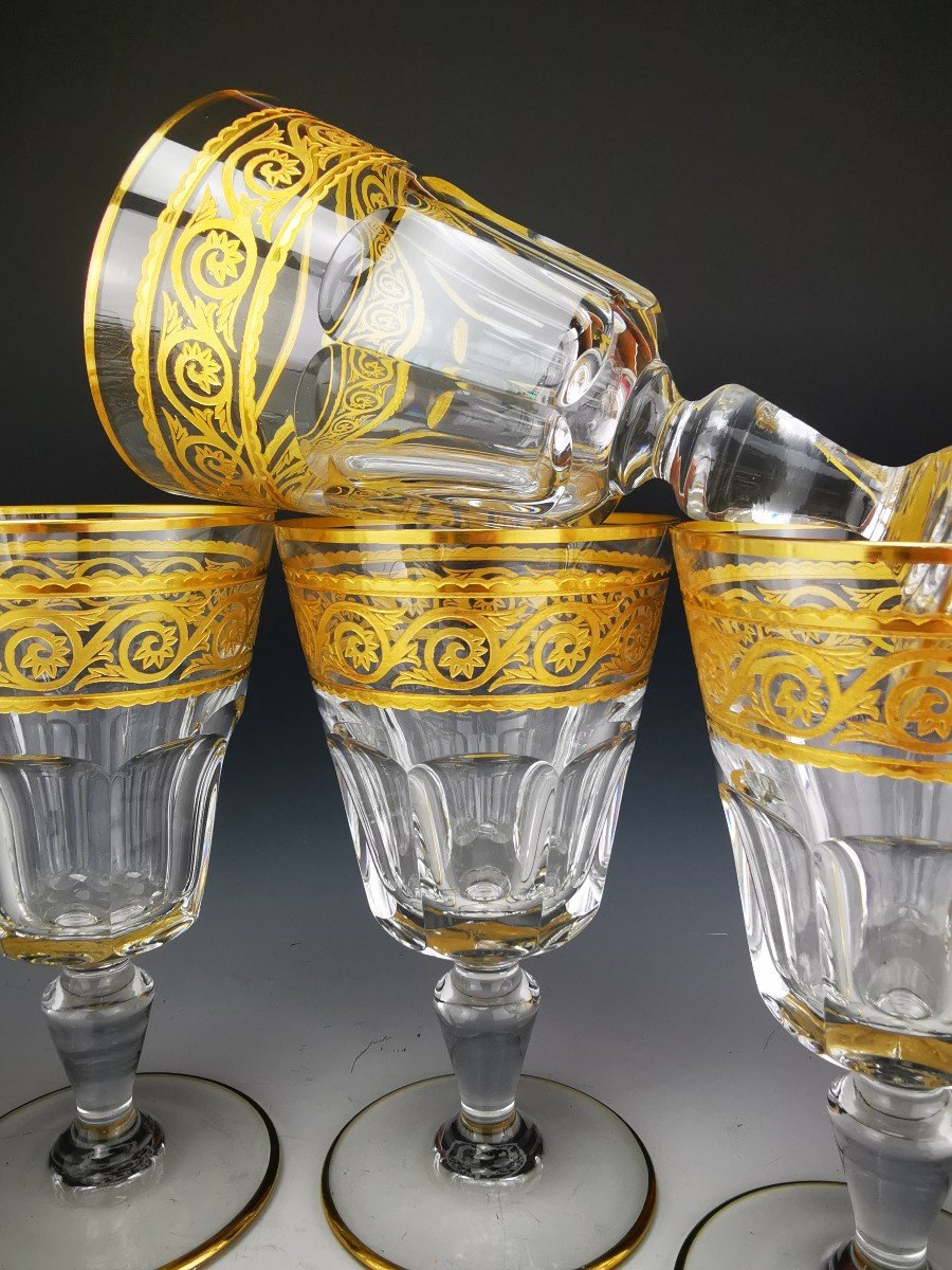 Baccarat - Eldorado - 6 Verres &agrave; Vin Blanc (12,2 Cm) - Etat Neuf (12 Dispo)-photo-4