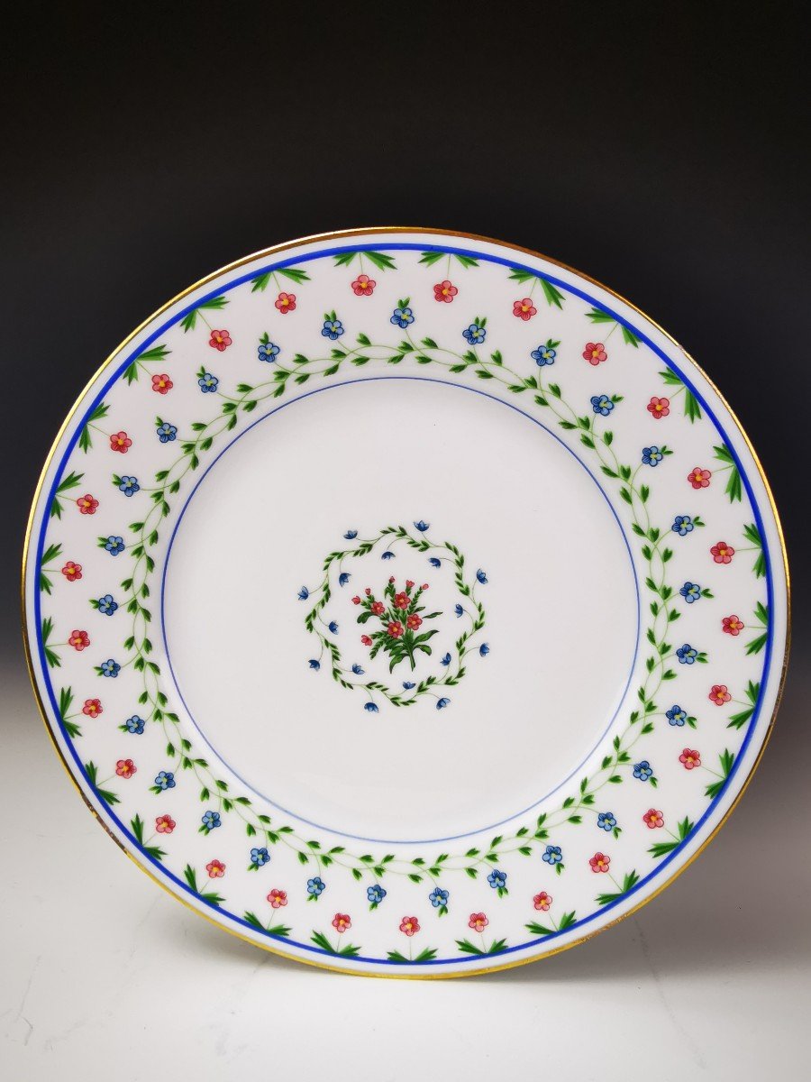 Limoges Céralene Sèvres "lafayette" - 6 Dessert Plates - ø 22 Cm (raynaud) (18 Available)-photo-2