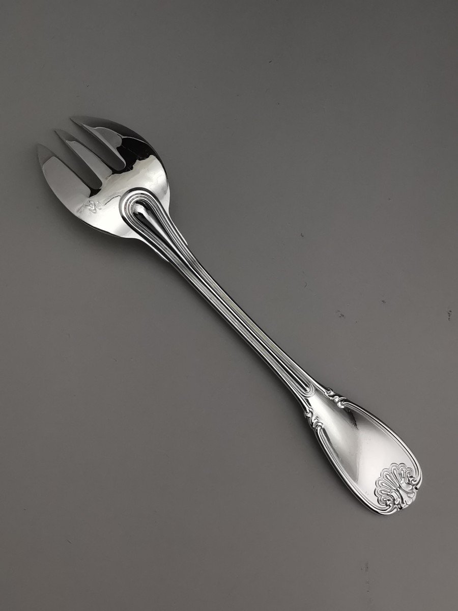 Christofle & Cardeilhac "sceaux" - 3 Oyster Forks - Minerva Silver-photo-2