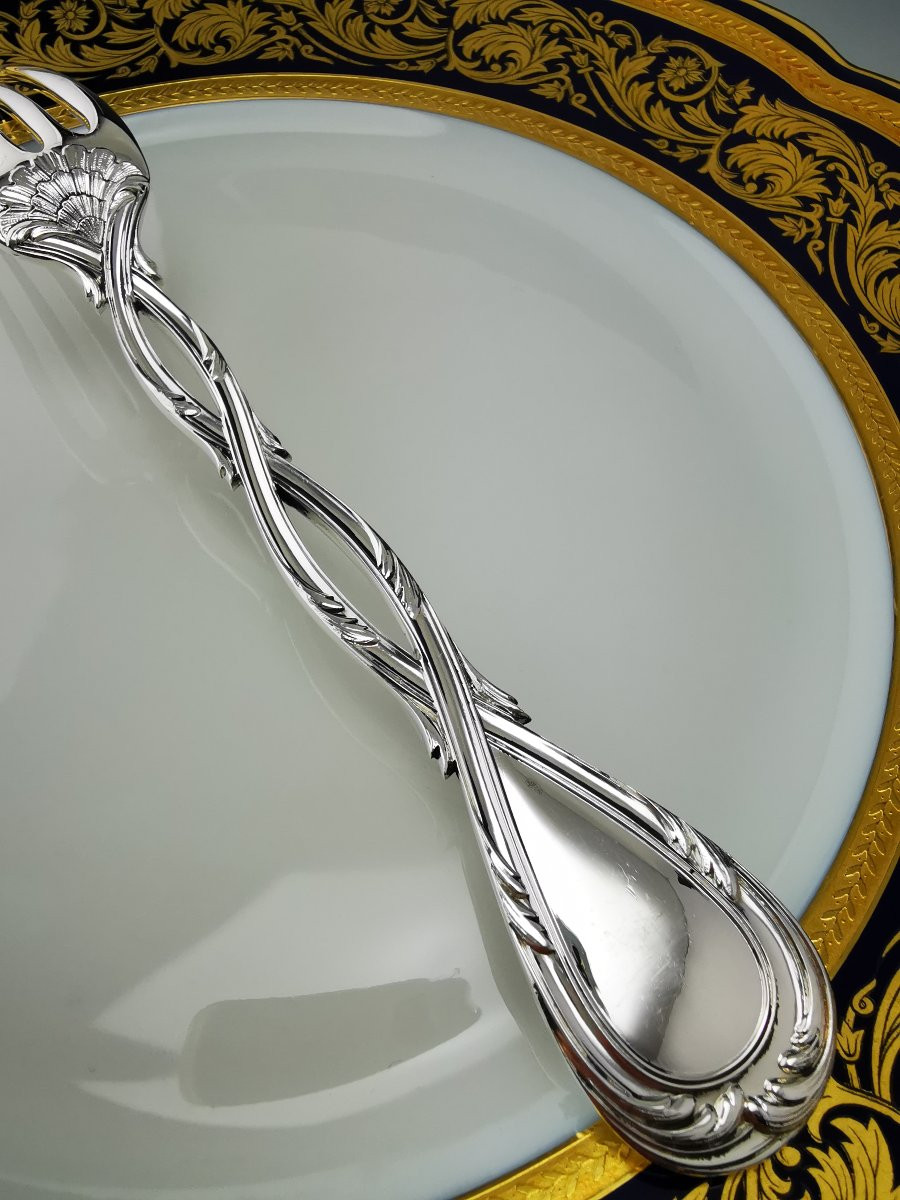 Puiforcat "royal" - 1 Fourchette De Table - 20,5 Cm - Argent Minerve 925-photo-1