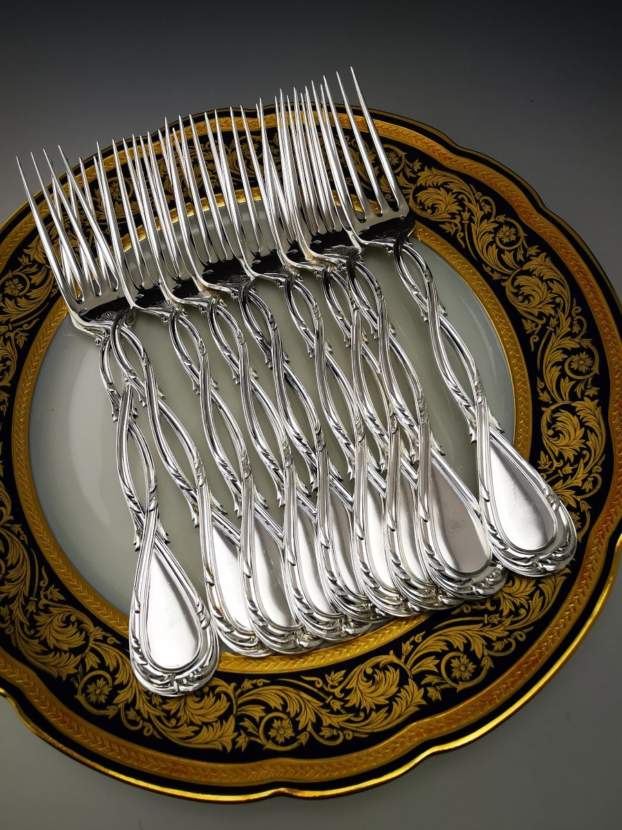Puiforcat "royal" - 1 Fourchette De Table - 20,5 Cm - Argent Minerve 925-photo-6