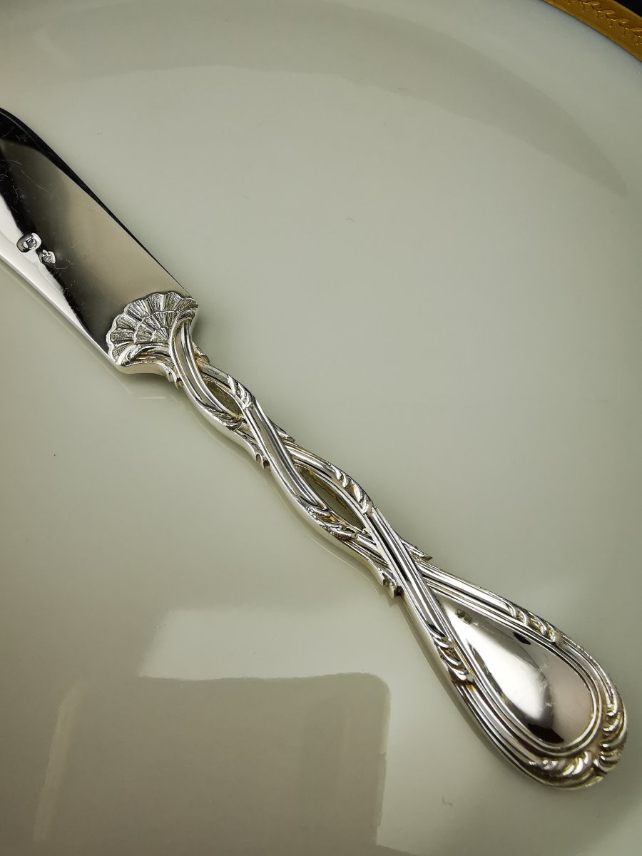 Puiforcat "royal" - 1 Spreading Knife - 14 Cm - 925 Silver Minerva-photo-2