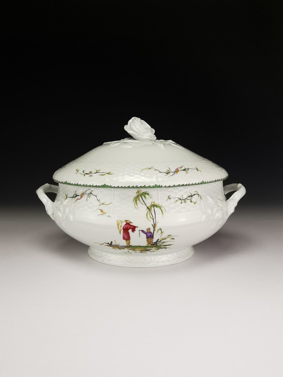 Raynaud - Limoges "si Kiang" - 1 Covered Soup Tureen/vegetable Dish